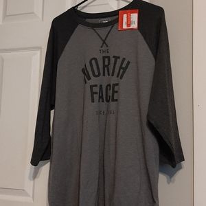 New mens XL Northface Baseball Tee